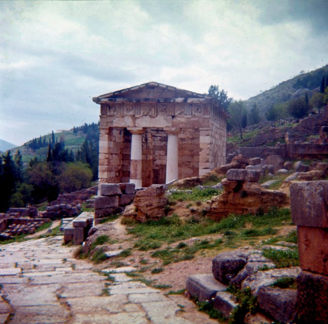 The Treasury of Athens at Delphi.