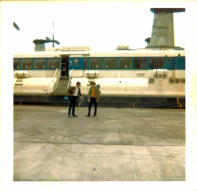 Hovercraft Dover. Keith and Pete. 12th July 1969.