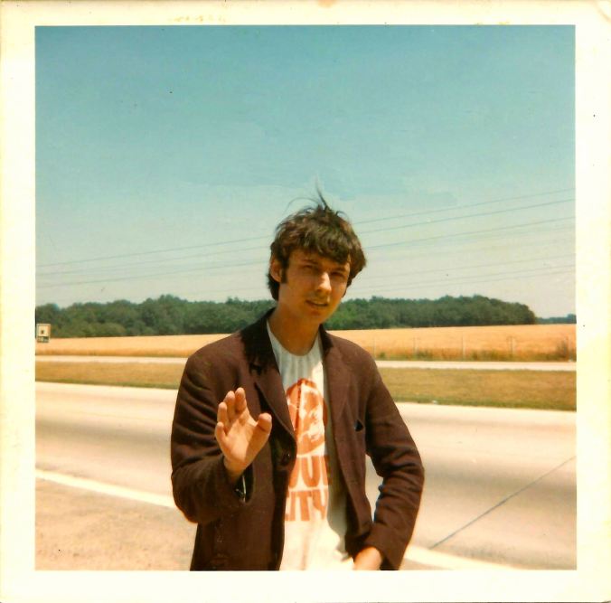 On the N7 near Sainte-Radegonde, Picardie, France. 15th July 1969.