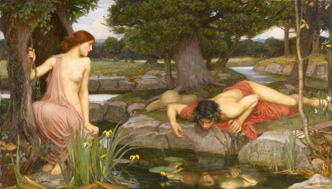 Echo And Narcissus by John William Waterhouse (1903). Born January/April 1849; died 10 February 1917.