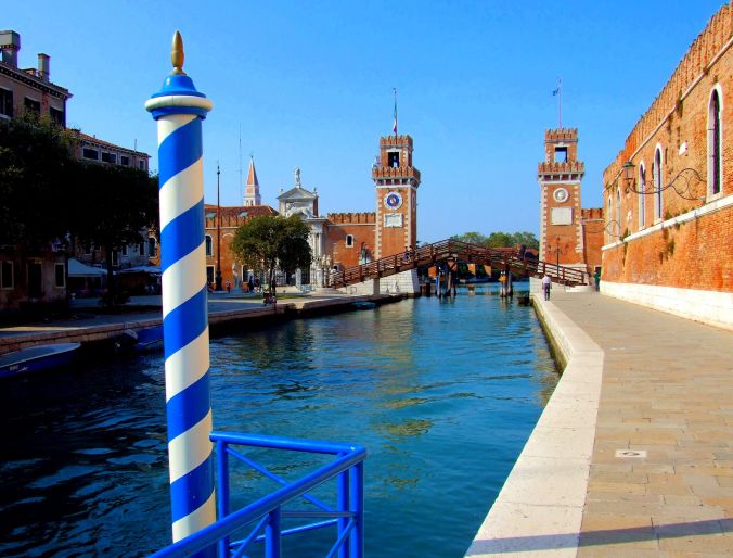 The lion above the Porta Magna and the Rio dell’arsenale entrance towers to the Arsenale di Venezia, Castello, 30122 Venezia from the 1954 film ‘Senso’. The film starred Alida Valli as the Contessa and Farley Granger as Mahler and was directed by Luchino Visconti who had hoped to cast Ingrid Bergman and Marlon Brando in the lead roles. In the film, the Contessa searches for Mahler at the Porta Magna. The site is now the home of La Biennale di Venezia, a major contemporary art exhibition that takes place once every two years. https://witness.theguardian.com/assignment/554f8cbce4b0c0082b0da72b/1517633